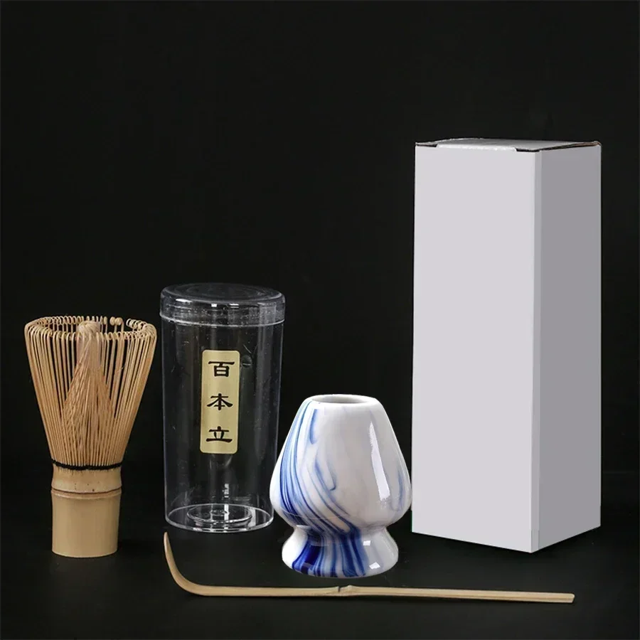 3-teiliges Matcha-Rührständer-Set (japanisches Bestellzubehör) inklusive 3 Löffeln und Teepinselhalter_voghion.com