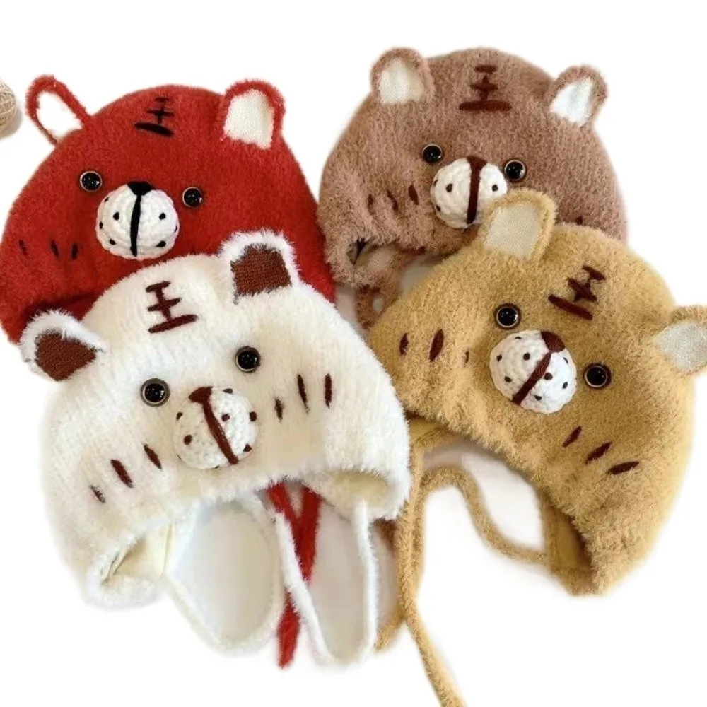 Warm Acrylic Baby Hat with Cartoon Ears for Winter