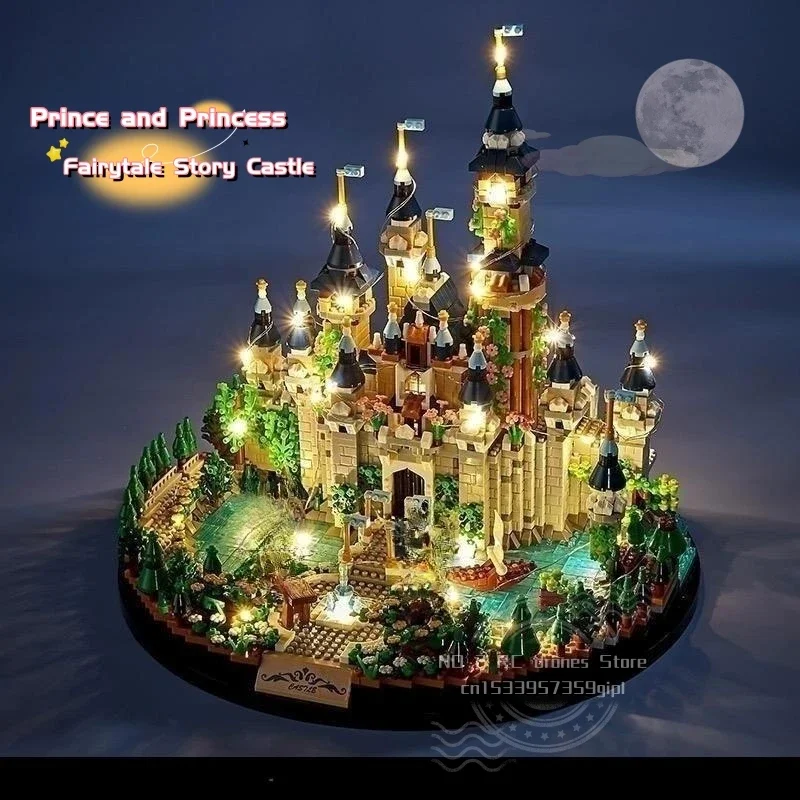 

3600Pcs Fairytale Castle Building Blocks Micro-Particle Assembling Princess Diy Model Decoration for Children's Birthday Gift