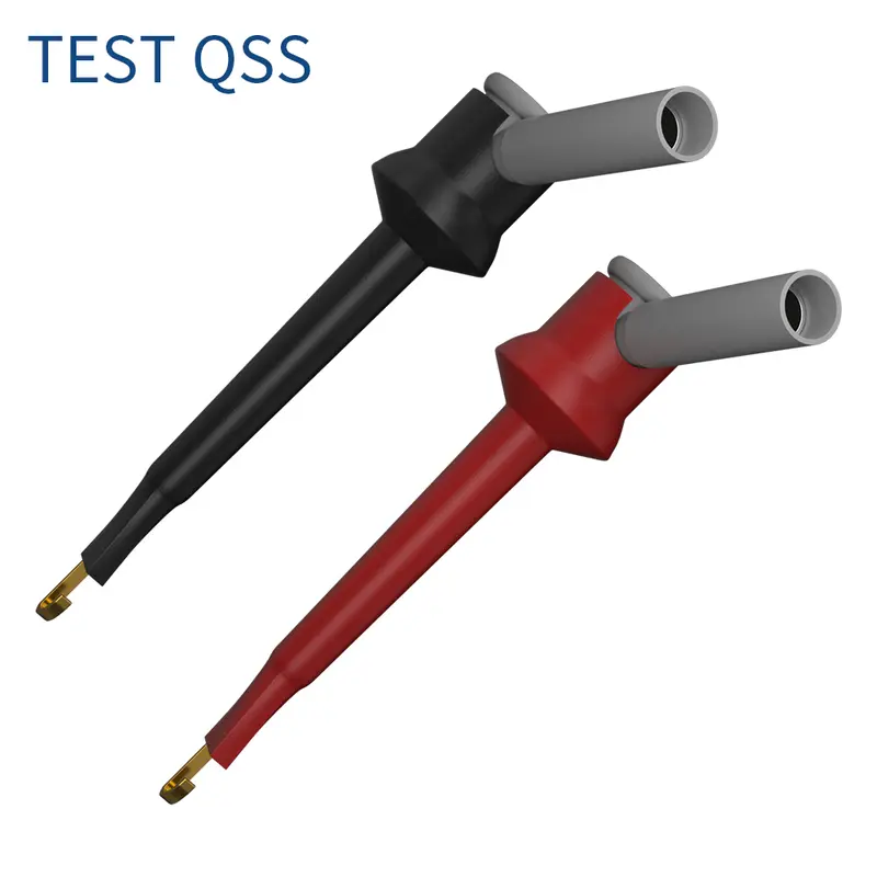 QSS 2PCS Test Hook Clips with Inner Spring with 2MM Hole Copper Mini Grabber for Multimeter Test Lead DIY Tools Accessories - Image 5