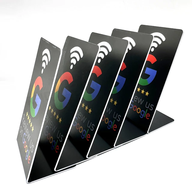 nfc stand 13.56Mhz Programmable Google Reviews NFC Stand Table NT/AG213 144 Bytes Google Review Display nfc card Reviews Stand 3