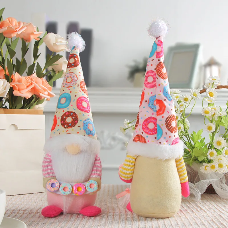 Christmas Faceless Donut Doll Elderly Dwarf Doll Pointed Hat Party Decorations christmas decorations