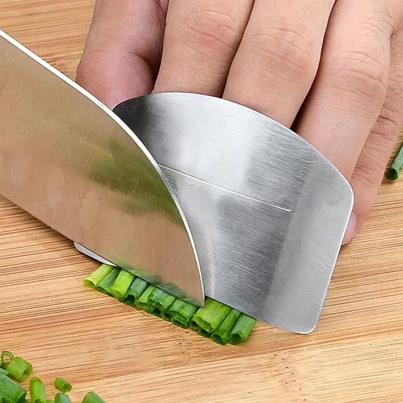 Stainless Steel Finger Guard Anti Hand Cut Protector Knife Blade Safe Vegetable Cutting Protection Kitchen Gadget Useful Tools
