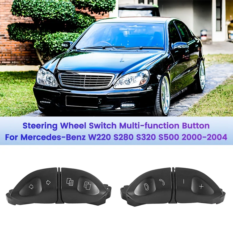 

Кнопка переключателя рулевого колеса для Mercedes-Benz W220 S280 S320 S500 2000-2004, аксессуары, запчасти