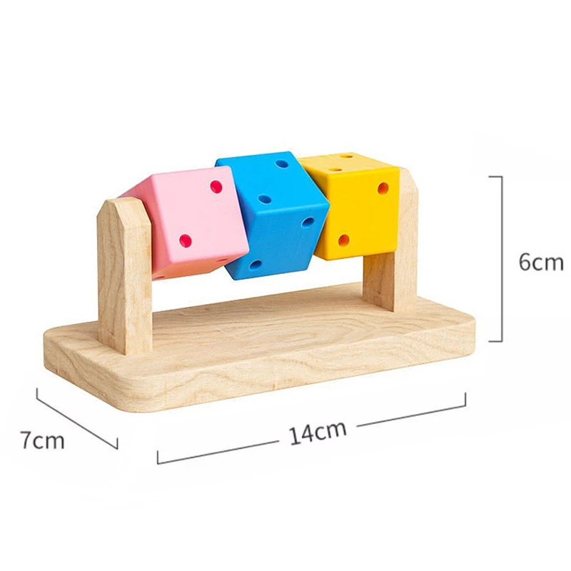 Funny Magic Cube Hamster Toys Solid Wood Toy Teeth Grinding Supplies Golden Bear Parrot Chinchilla Guinea Pig Accessories Rabbit