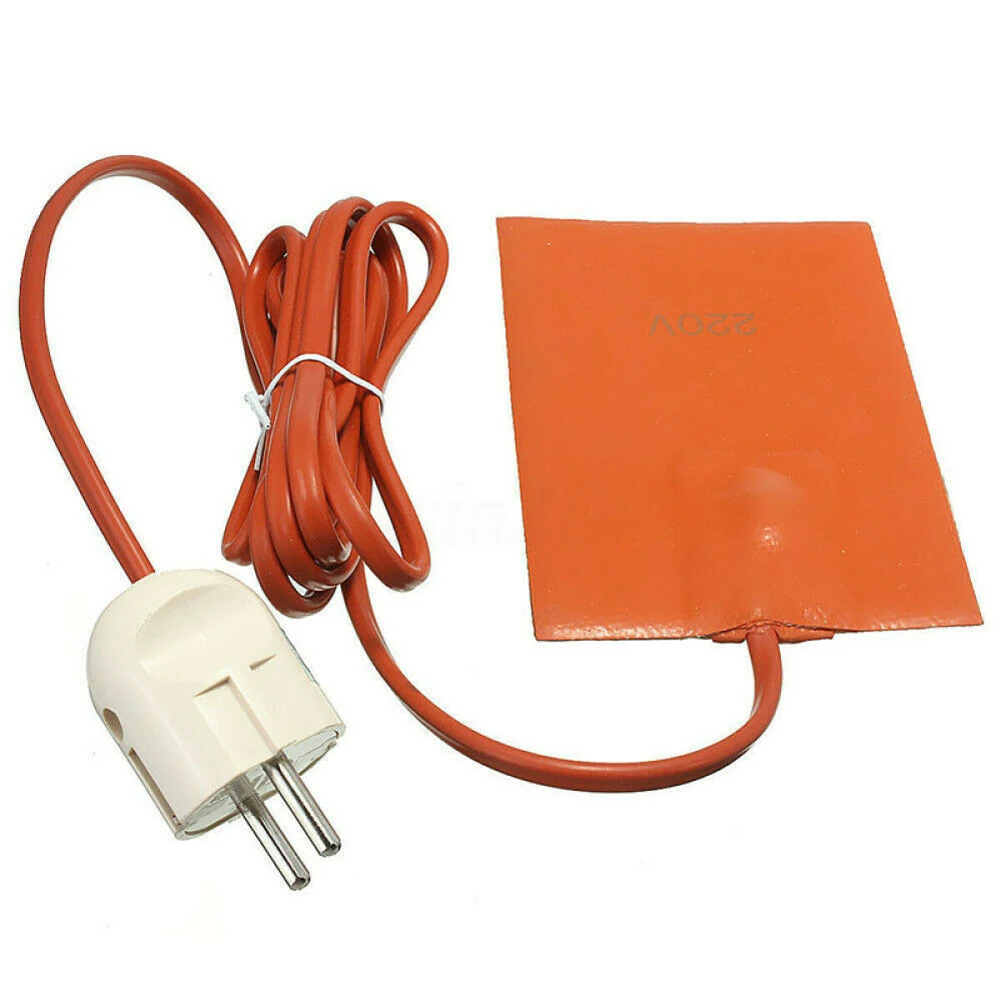 13x9cm Car Engine Oil Pan Sump Tank Heater Pad 250W Silicone Oil Heating Pad Engine Tank Wear Protect With EU Plug 220V
