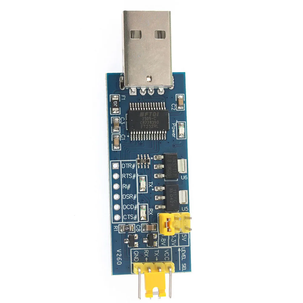 FT232RL USB To TTL Converter Module 3.3V/5V Level Shifter FT232RL Download Programming Cable Serial Port Module
