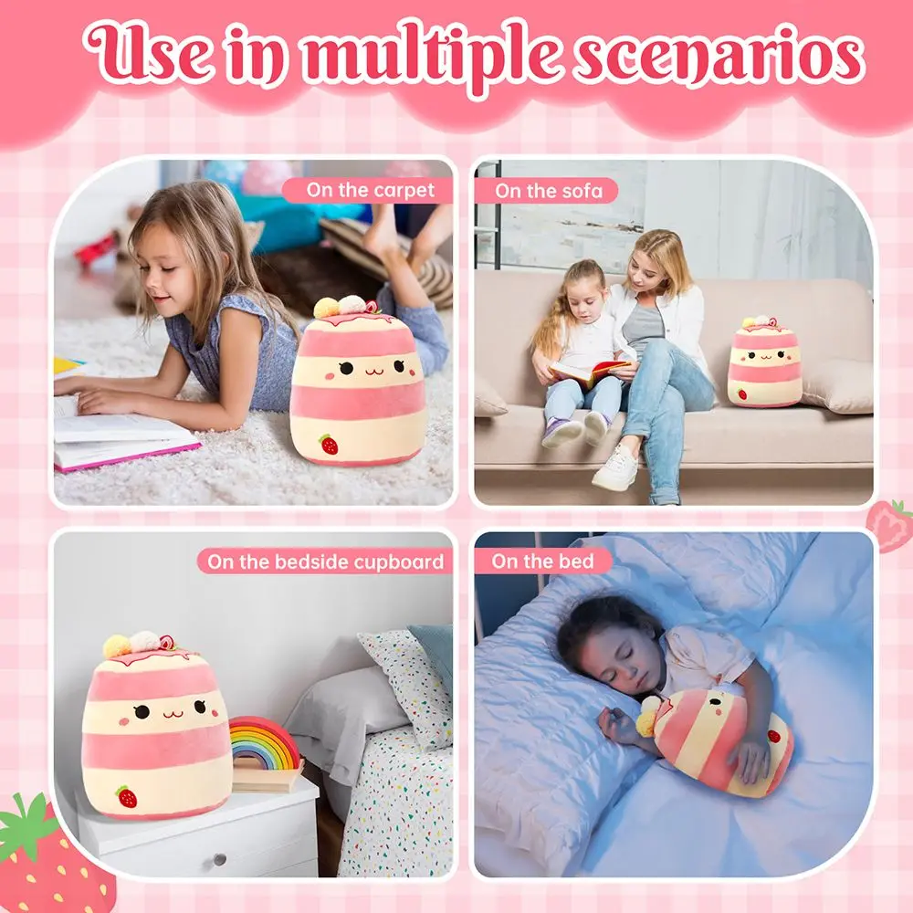 30cm Cartoon Cookies Plush Pillow Soft Food Pilllows Stuffed Strawberry Waffles Dolls for Kids Children Girl Birthday Room Decor 3