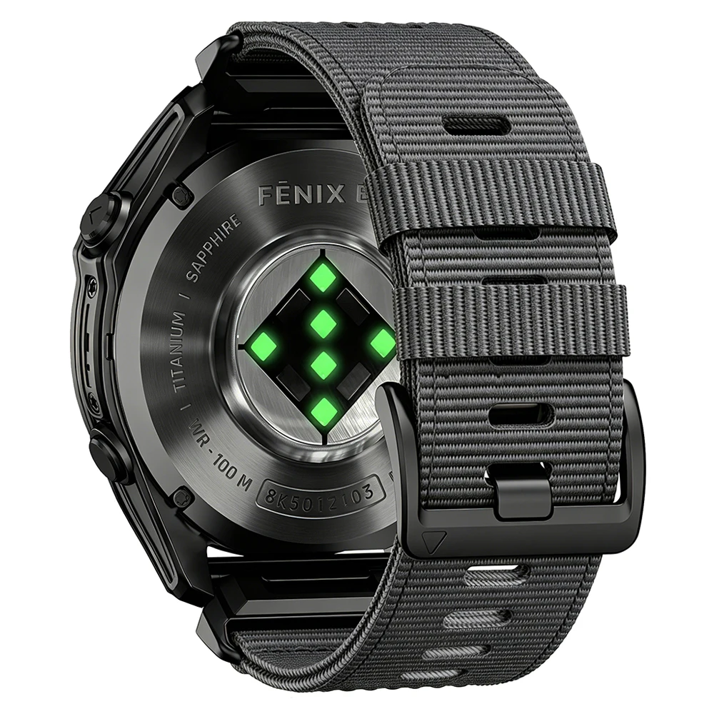 Durable QuickFit Canvas Nylon Braided Watch Strap - 26mm/22mm