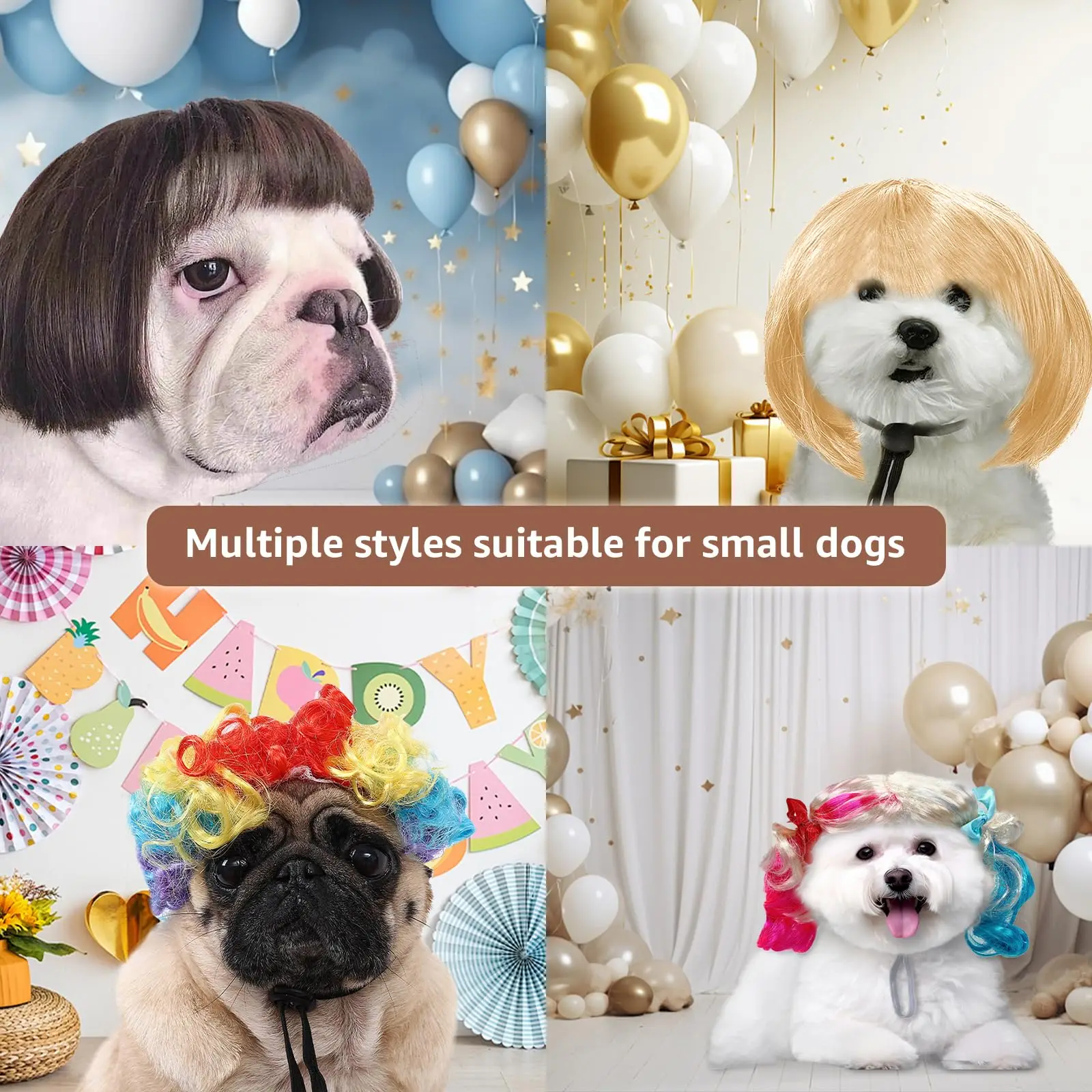 Funny Pet Cosplay Wig – Dog & Cat Costume Headwear 6