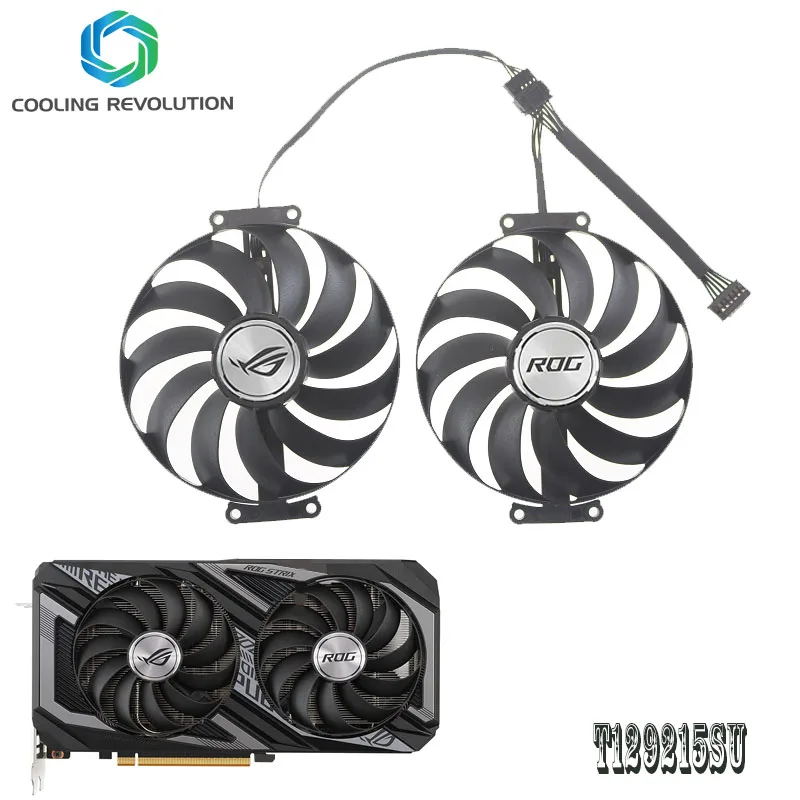 Placa Gráfica Fdc10u12d9-c T129215su 12v 3070 Rtx Rtx 3060ti para Asus Rtx 3070 3060 ti Dual oc Cooler Ventilador do Cartão Gráfico 95 mm fã da