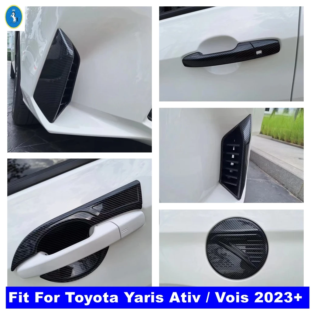 

Front / Rear Fog Eyebrow / Door Handle Bowl / Oil Gas Tank Cap Cover Trim For Toyota Yaris Ativ / Vois 2023 2024 Car Accessories