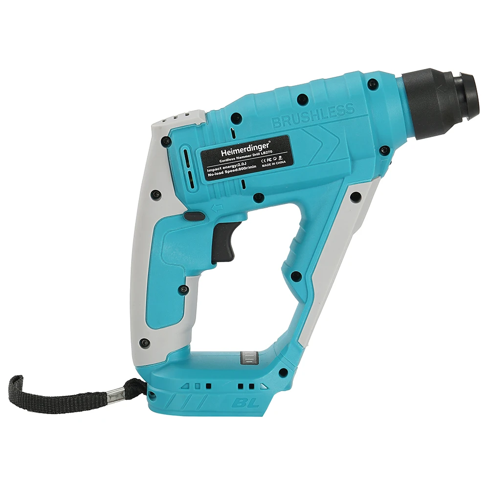 Brushless Hammer Drill, SDS-Plus Cordless Hammer Drill for Concrete Masonry,Stones, Cement, with 4 drill bits, No battery 6