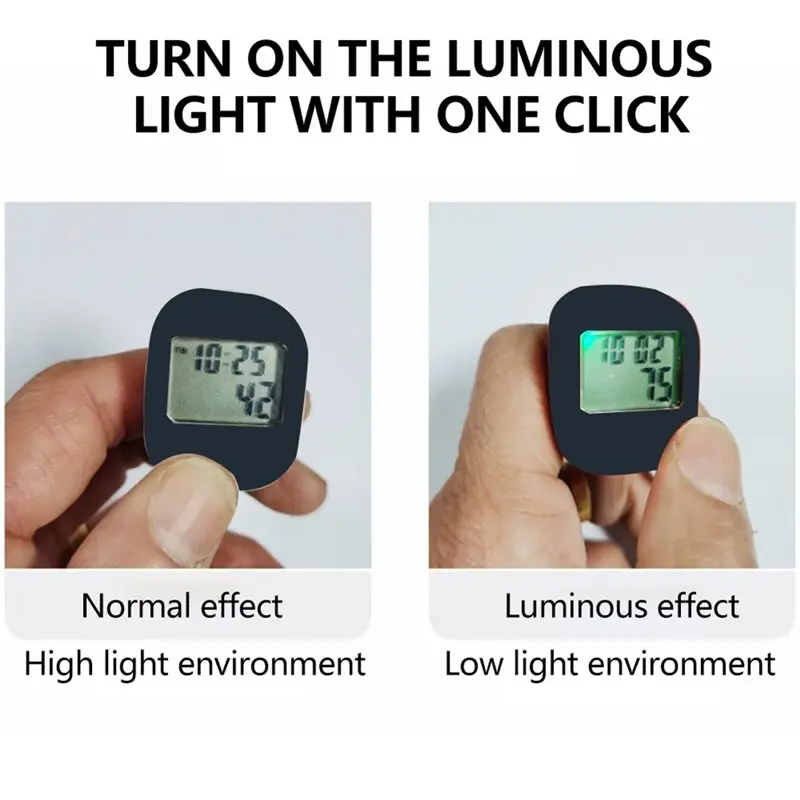 【GIFT】LCD Digital Counter Smart Electronic Muslims Tasbeeh Finger Counter For Prayer Time Reminder Waterproof 6