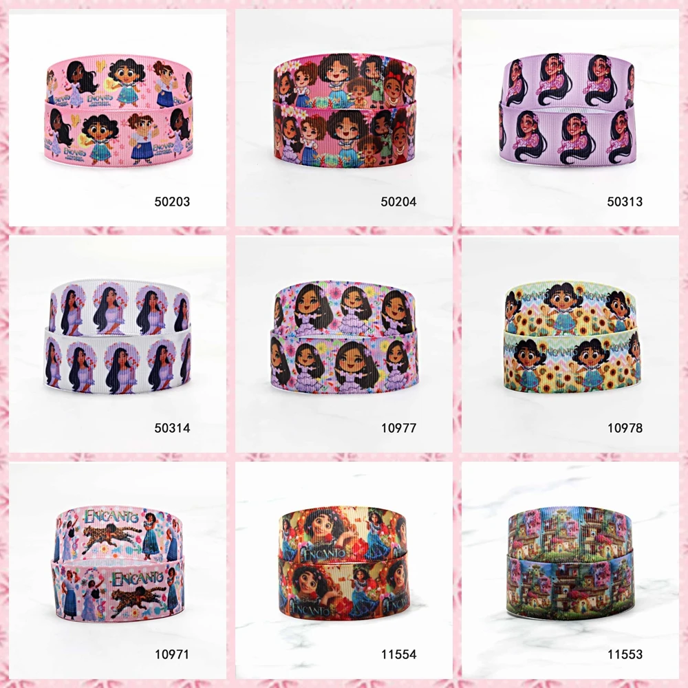 Disney Encanto Grograin Ribbon For Bows Stampato 10Yards Forniture Artigianali Fai Da Te Materiali Per La Decorazione Dell'Imballaggio Del Regalo Di N