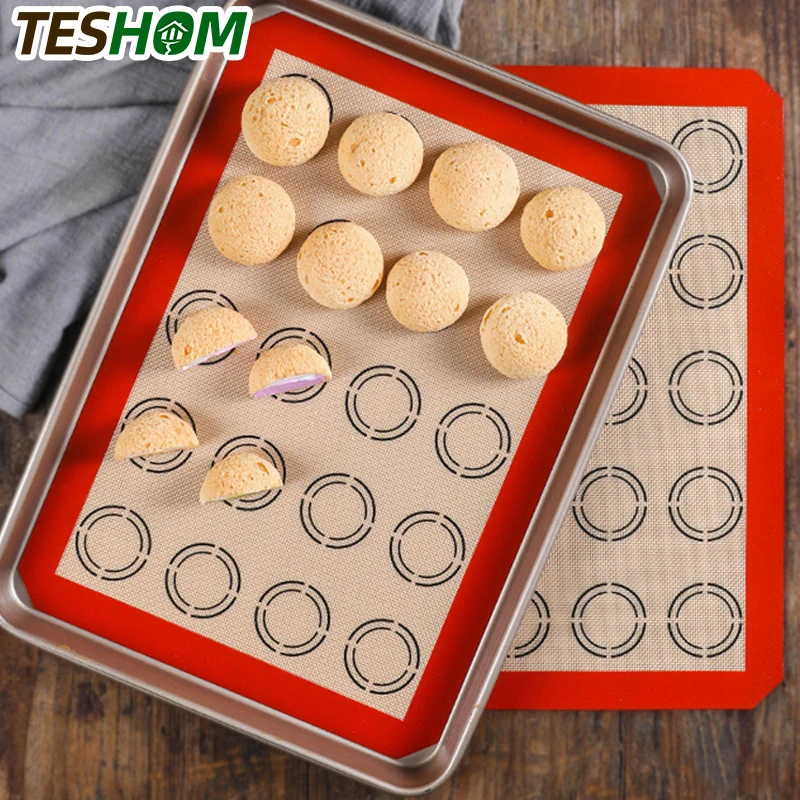 Non Stick Round Silicone Baking Mats, Reusable Heat Resistant