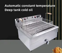 20L/30L Commercial Electric Fryer Potato Tower Machine French Fries Fritters Deep Fryer Frying Machine with Oil Drain Faucet 2