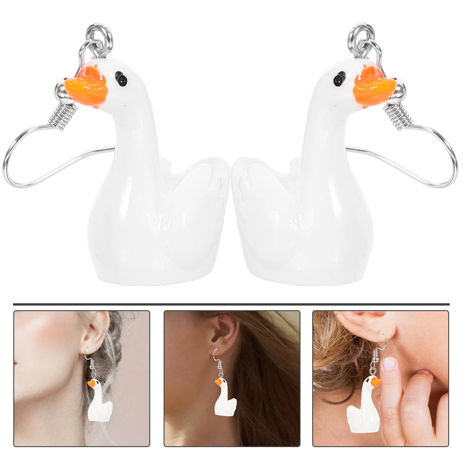 

Cute Animal Earrings Goose for Women Fashion Jewelry Weird Fun Aesthetic Dangle Costume