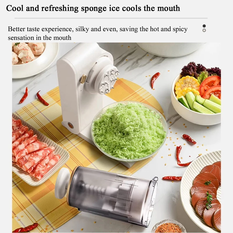 Ice Shaver Slush Machine Electric Rechargeable USB Ice Crusher Machine Home Appliances Wireless Shaved Ice Maker Machine Blender 6