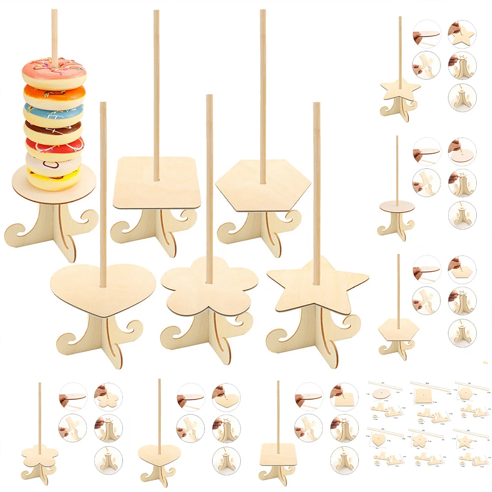 

Wedding Decoration Wood Donuts Wall Wooden Holds Stand Dessert Doughnut Table Holder Kids Birthday Party Supplies Baby Shower