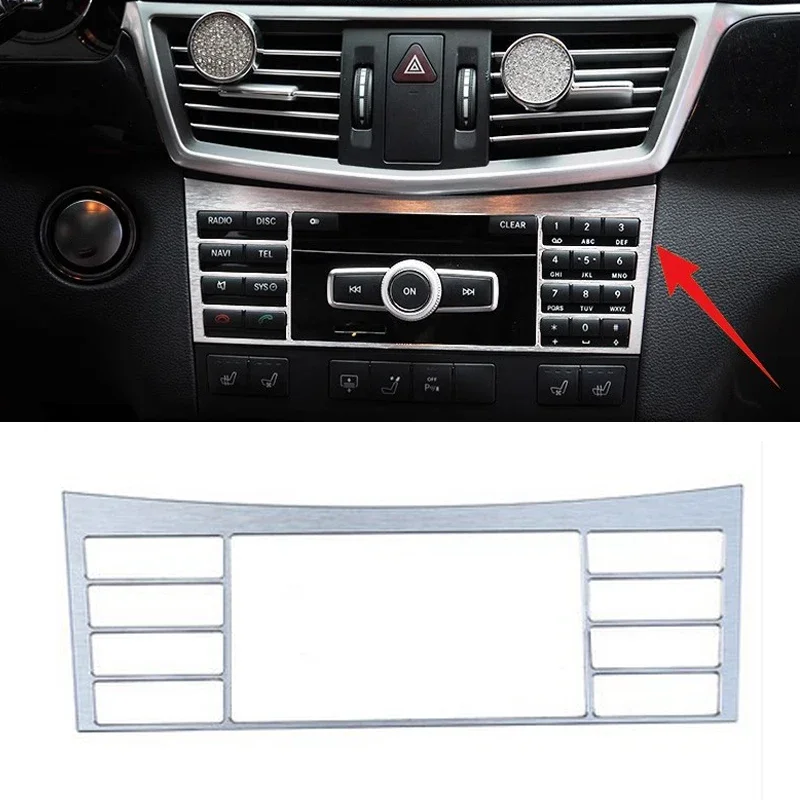 

Aluminum Alloy Car Center Control CD Panel Volume Button Frame Cover Sticker For Mercedes Benz E Class E200L E260L E300l 09-15