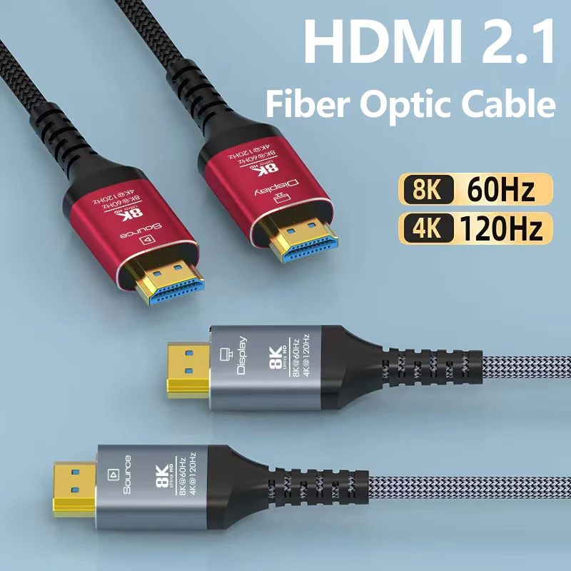 Ultra High-Speed 8K HDMI 2.1 Fiber Optic Cable with eARC and 48Gbps Bandwidth