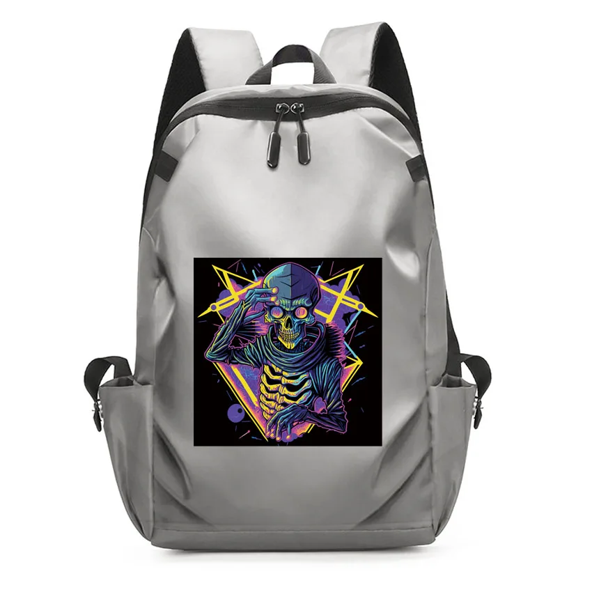 

Рюкзак с изображением монстров и черепа, Женский вместительный водонепроницаемый рюкзак для ноутбука для женщин и мужчин, школьные сумки для колледжа, милый рюкзак для девочек