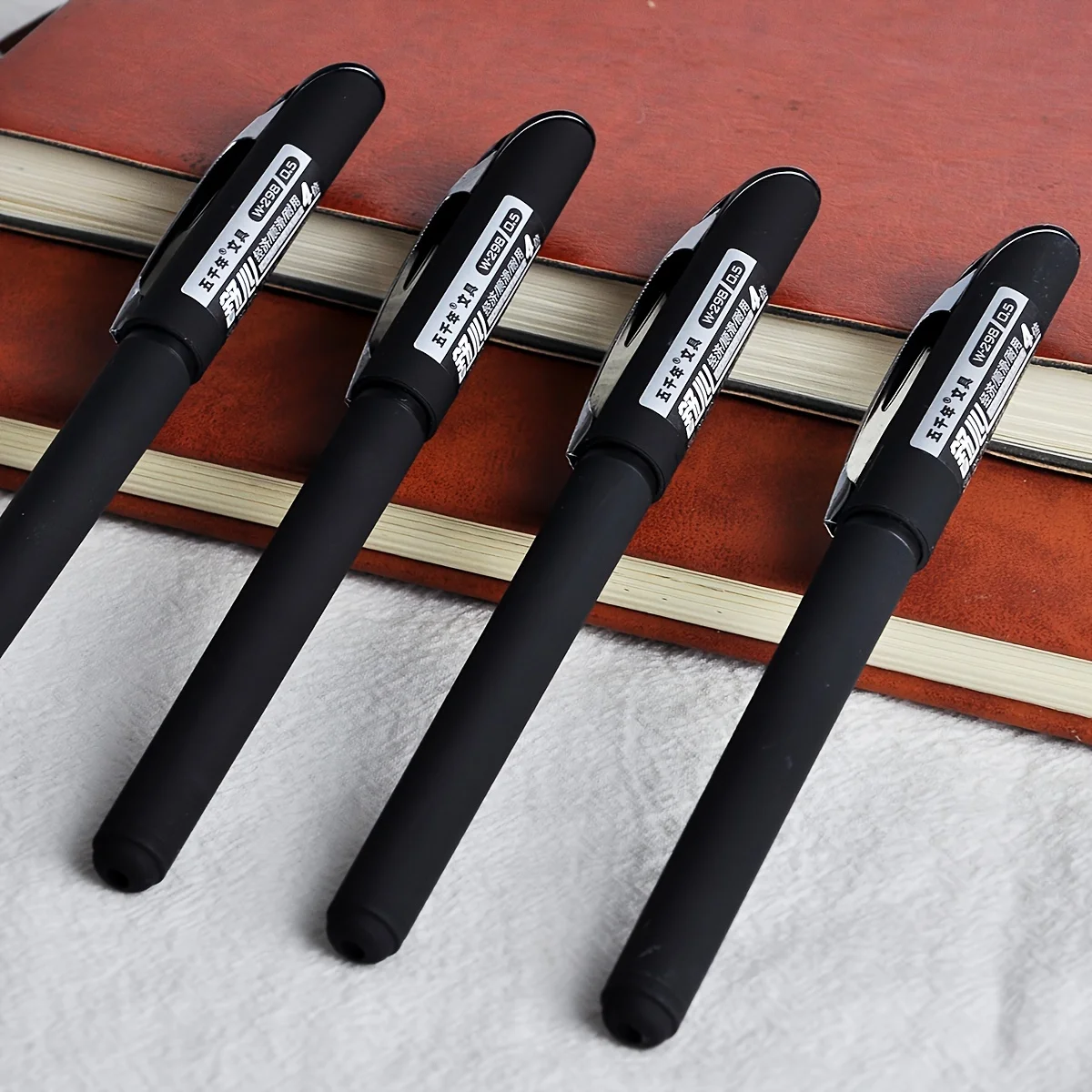 

3/6pcs black neutral pens with 0.5mm bullet heads for smooth writing, large capacity ink writing supplies