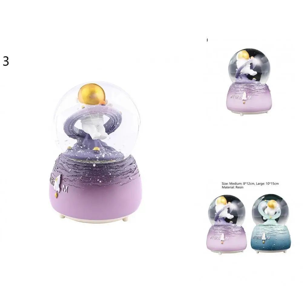 

High Quality Crystal Space Astronaut Crystal Ball Snow Box Glowing Crafts Adorable
