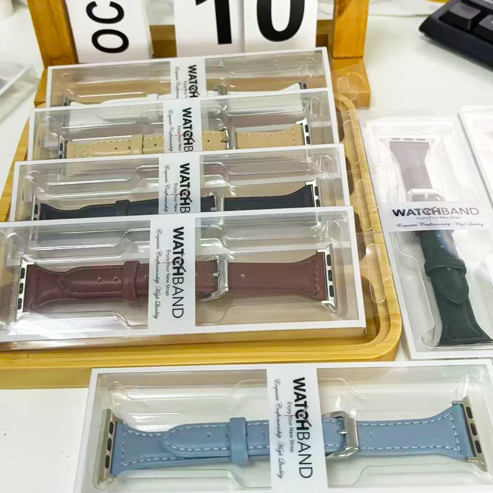 Elegant Slim Leather Strap for Smartwatch - Premium Bracelet Replacement Band