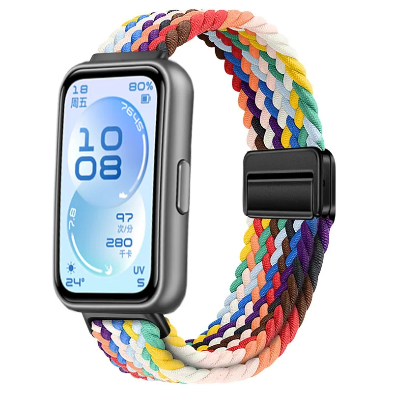 Braided Nylon Loop Strap with Magnetic Buckle Bracelet