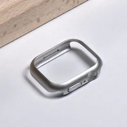 Sleek Hard PC Matte Protective Case for Apple Watch - Durable Frame Cover & Bumper Shield (Silver)