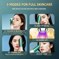 5-In-1 Smart Skin Detection Facial Massager Red Blue Light Heat Vibration Therapy Wand Anti Aging Firming Device For Face Neck 6