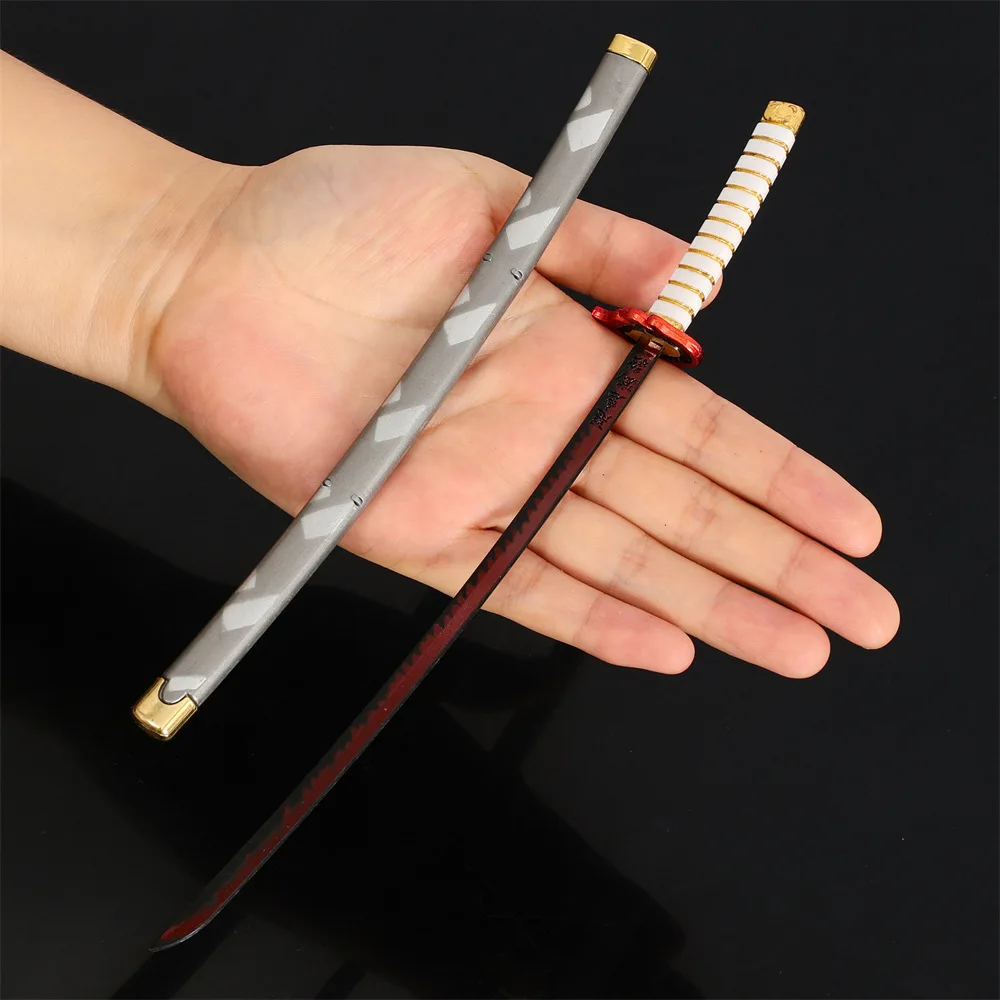 Demon Slayer Katana 25cm with Display Stand Metal Model Collection Nichirin Sword Inosuke Anmie Peripherals Obanai Knife Mitsuri cosplay sword cosplay prop laser sword cosplay toy