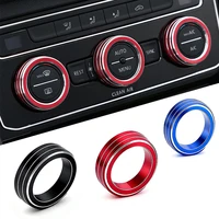 Auto Car AC Control Ring Trim Cover Car Interior Accessories For VW Tiguan Atlas T-roc Ateca FR Passat B8 Variant 2017-2019 1