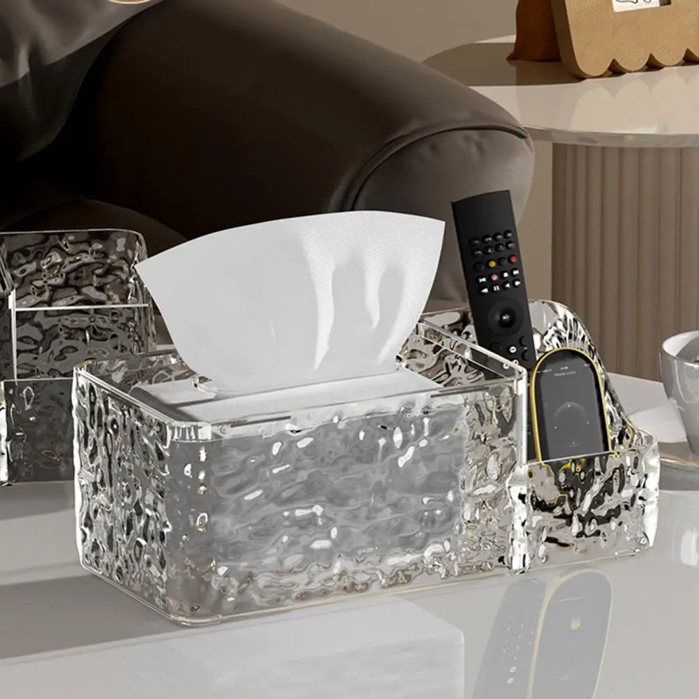 

Large Capacity Tissue Box Paper Towel Holder Burr-Free Luxury Style Paper Dispenser Desktop Decoration