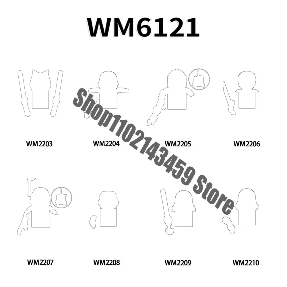 

WM blocks WM6121 Space Soldier heroes anime bricks 510st mini action toy figures building blocks kid Assembly toys birthday gift