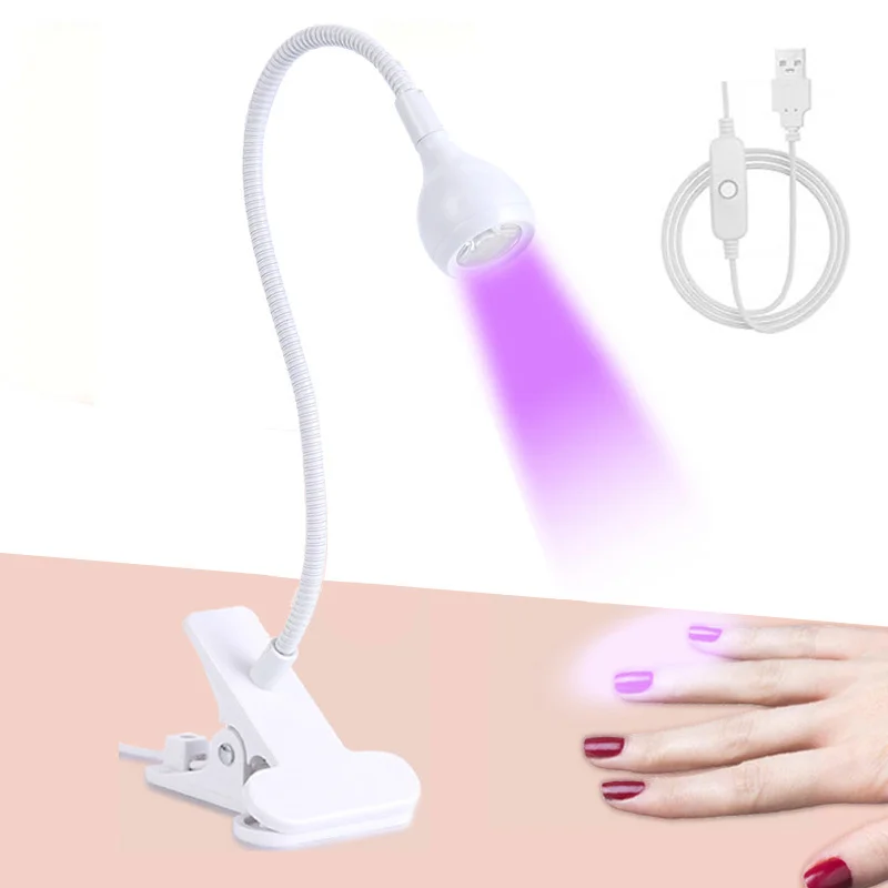LED Table Lamp Nightlight Gooseneck Nail Lamp UV Curable Violet Lamp Mobile Phone Repair Lamp USB Clip Lamp Dormitory Lamp 6