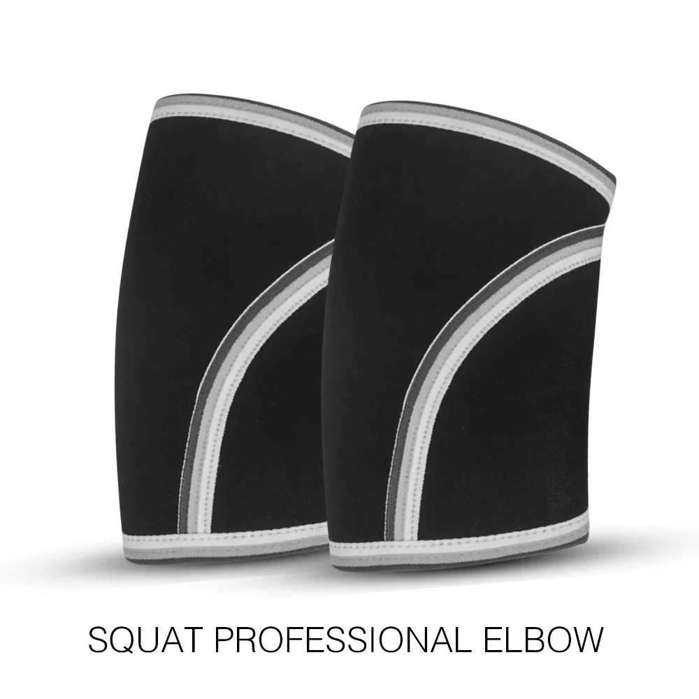 

1 Pair 7mm Elbow Sleeves Neoprene Weightlifting Elbow Pad Protector Powerlifting Dumbells Arm Brace Gym Fitness Safety Elbow
