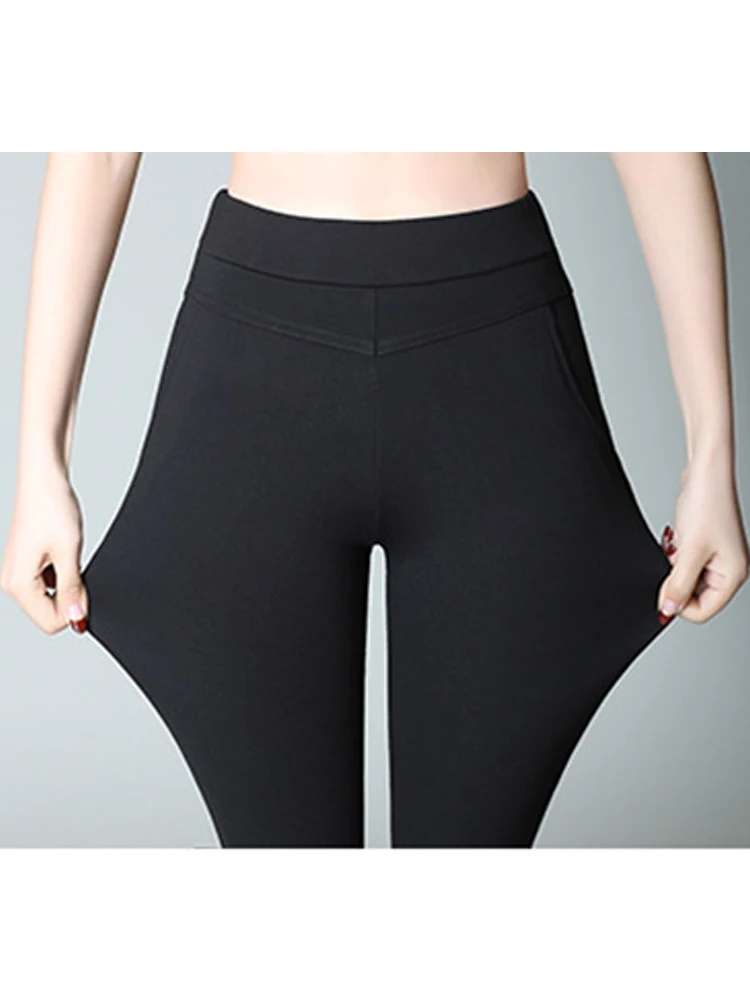 Women High Waist Flare Pants Korean Fashion Vintage Office Lady Elegant Suit Pants Casual Female Stretch Long Straight Trousers