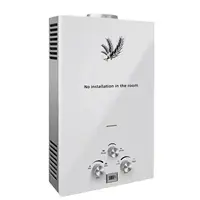 Chauffe-eau instantané au GPL Sihao 6L 8L 10L 12L 16L 18L en acier blanc avec affichage LED 1