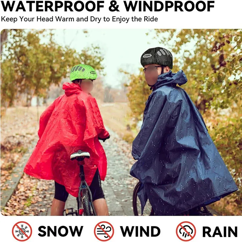 1pcs Riding Hat Mountain Road Bicycle Helmet with Reflective Strip Waterproof and Windproof Bicycle Helmet Cover 6