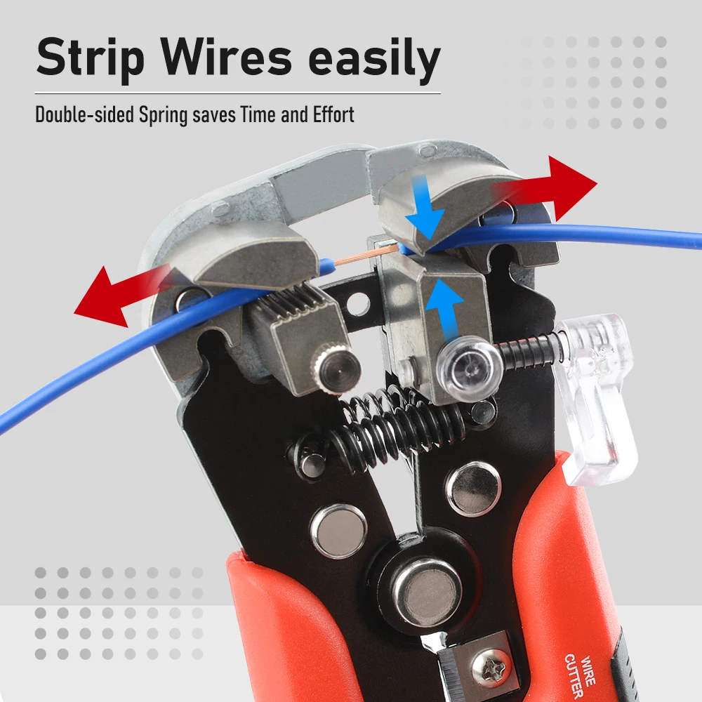 전문 전기 와이어 도구 케이블 와이어 스트리퍼 커터 크림퍼, 자동 다기능 크림핑 스트리핑 플라이어 도구