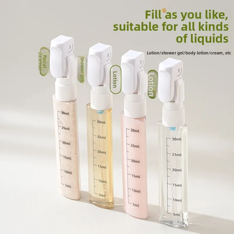 Compact 4-in-1 Refillable Travel Toiletry Bottles