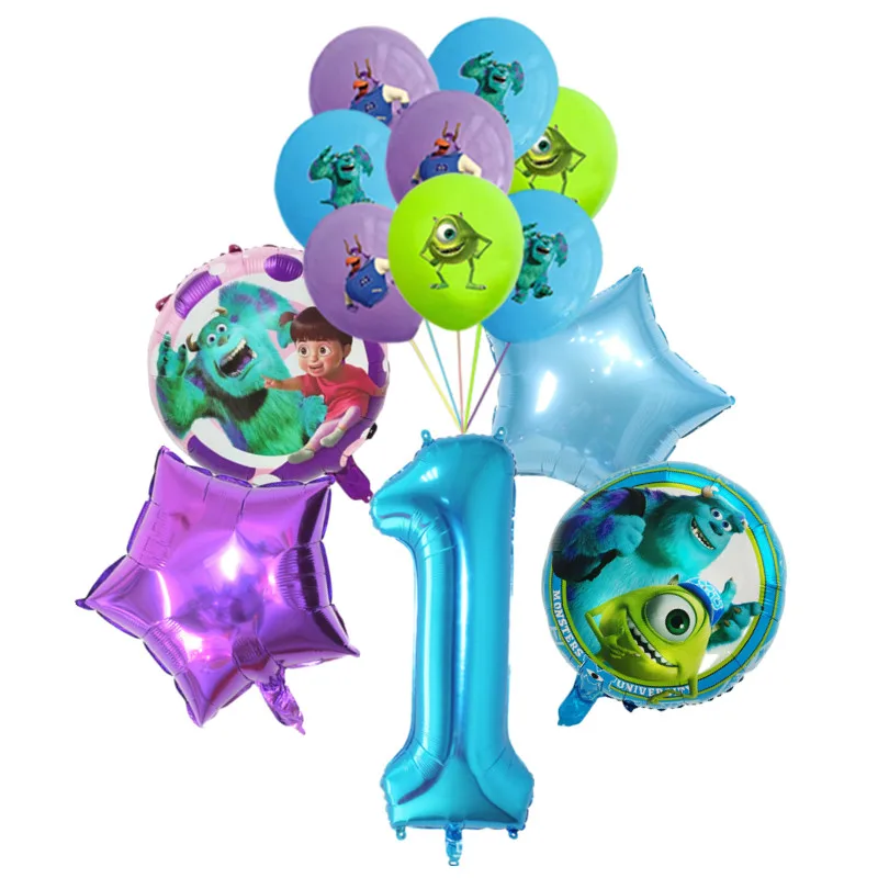 1 Set Disney Monsters University 32 Inch Blue Number Cartoon Balloons Birthday Party Decor Baby Shower Supplies Kids Toy Party Decorations