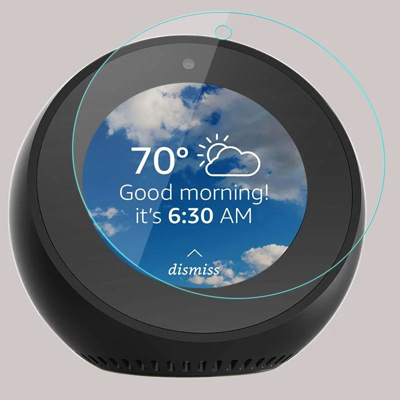 Per Amazon Echo Spot Smart Speaker Pellicola Proteggi Schermo In Vetro Temperato 9H 2.5D Premium