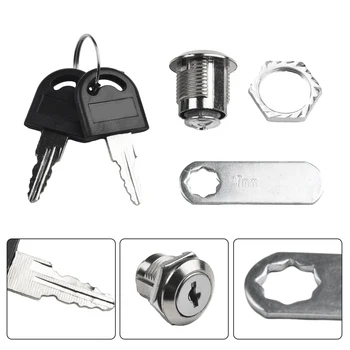 Drawer Cabinet Lock Mail Box Locker Cam Lock Cupboard Door Tongue Lock With 2 Key Furniture Hardware 2