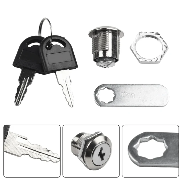 Drawer Cabinet Lock Mail Box Locker Cam Lock Cupboard Door Tongue Lock With 2 Key Furniture Hardware 2