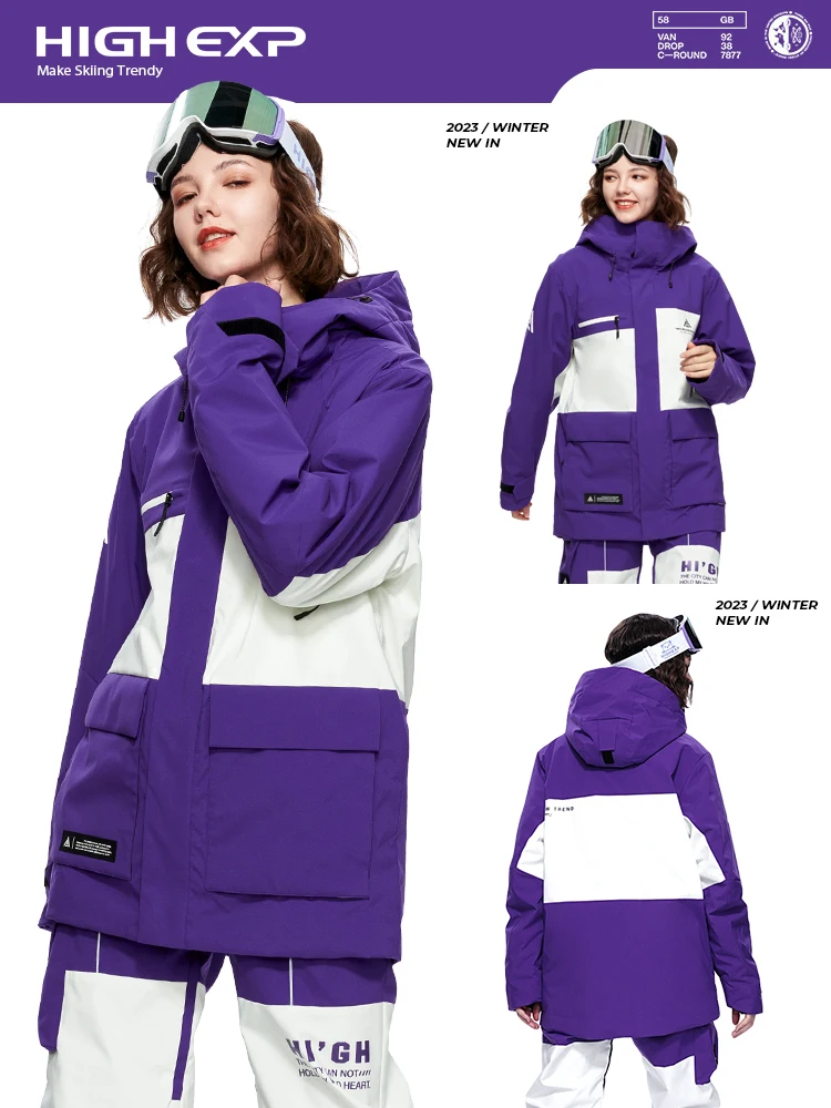 Ski Suit Women's Waterproof Windproof Winter Professional Snowboard Loose Men's Jacket