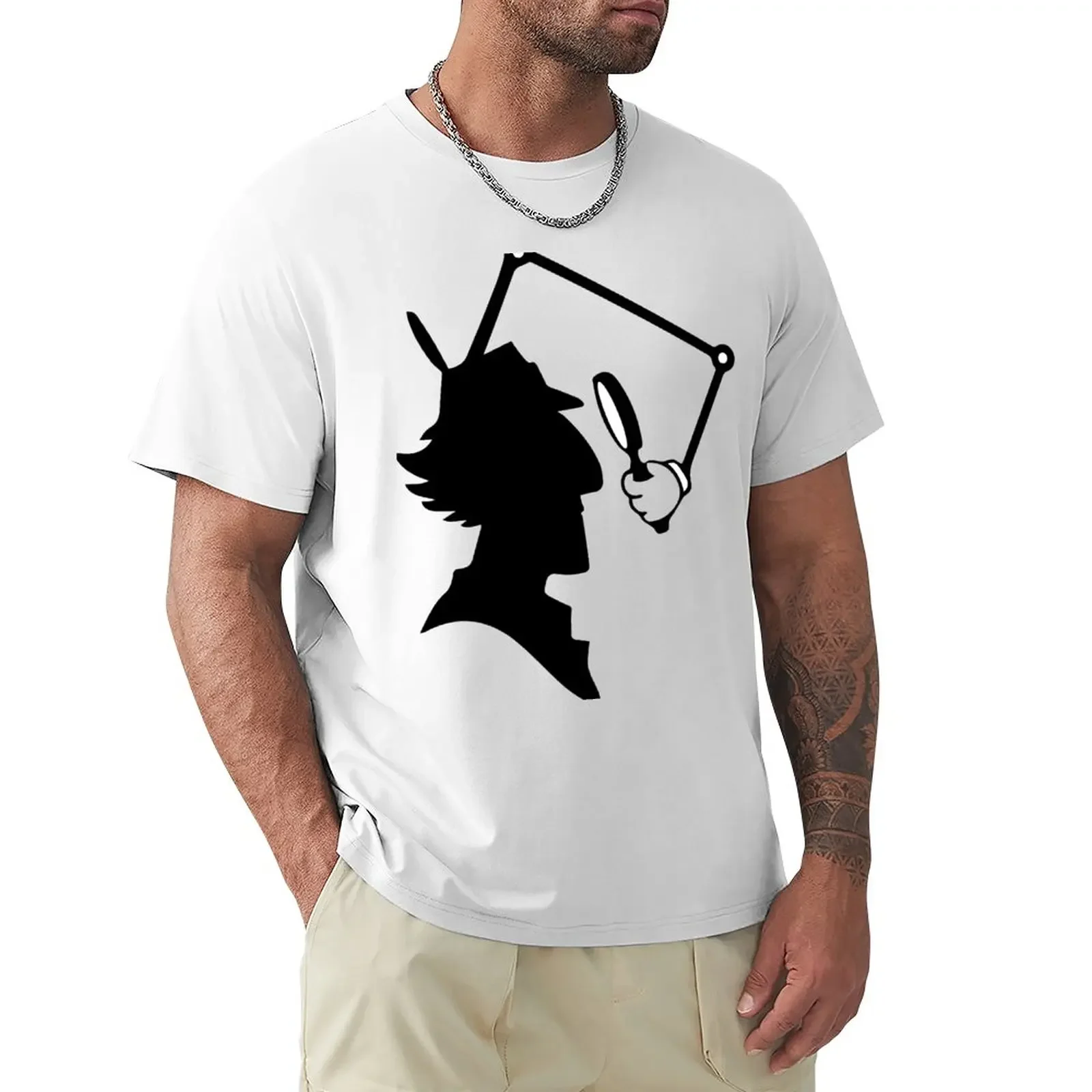

Inspector Gadget silhouette T-Shirt quick-drying boys animal print new edition Men's clothing